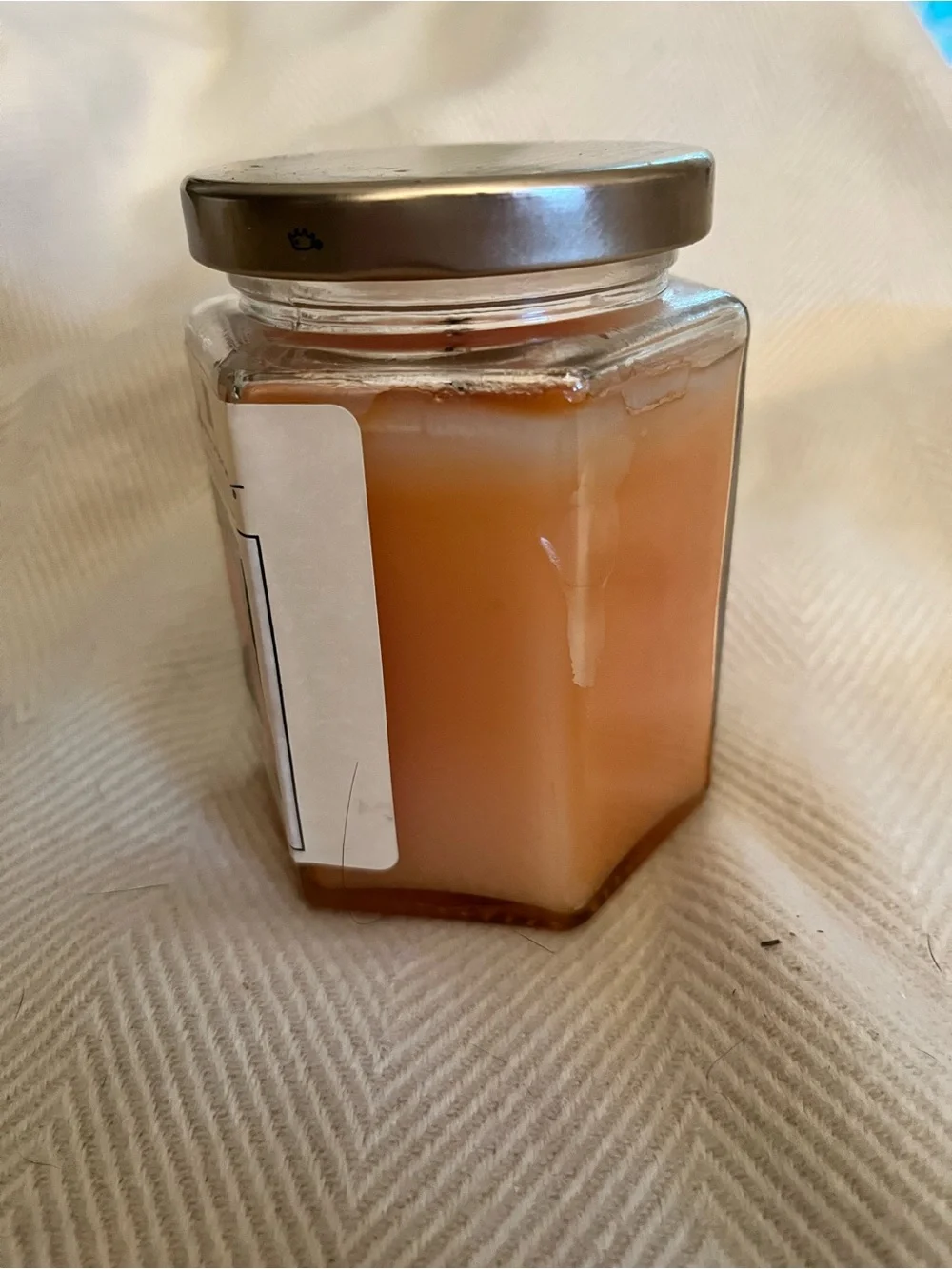 Vintage Home Interiors Jar Candle 7.5 oz PEACHES & CREAM Discontinued